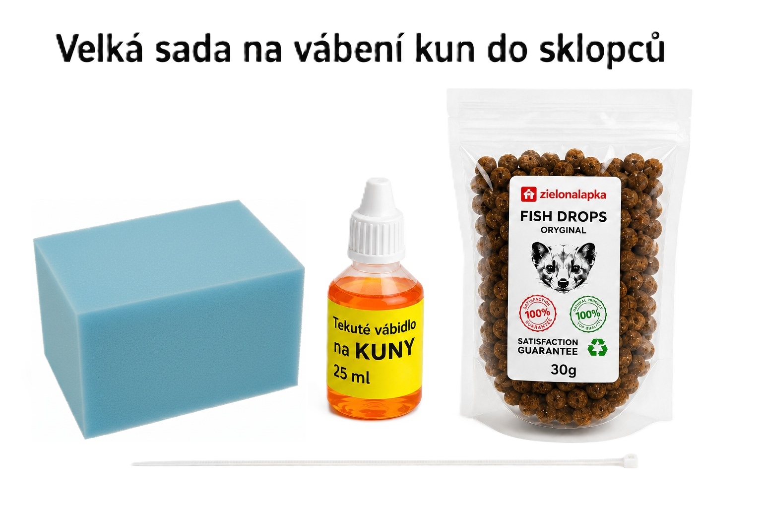 Velká sada na vábení kun, koček, hlodavců, lišek a vyder